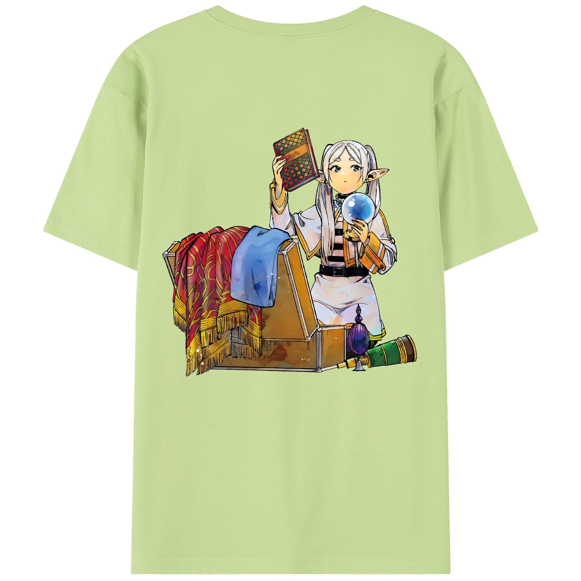 （画像用） 葬送のフリーレン Frieren 綿100％半袖Tシャツ（背面プリント）